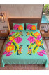 Hand Painted Rayon Bedsheet Set King Size